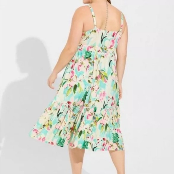 Torrid Tropical Floral Super Soft Knit Midi Dress NWT Size Large - Picture 4 of 11